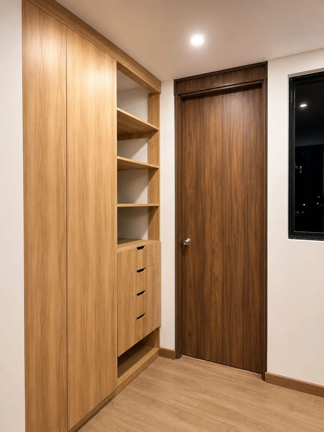 Clóset madera nicho puerta