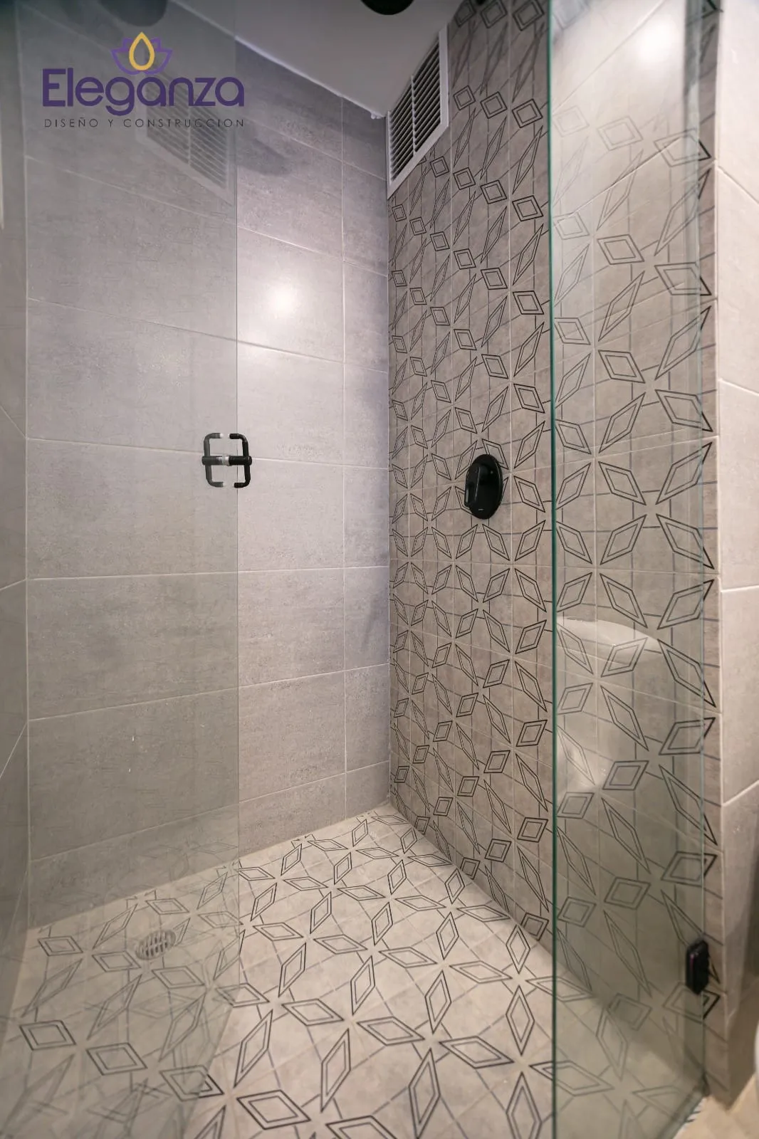 Ducha enchape decorativo hexagonal