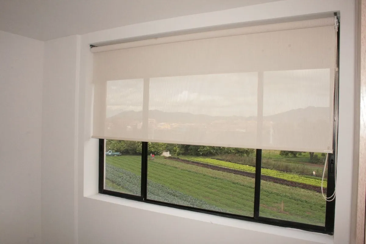 Persiana roller ventana vista campo